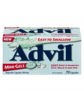 Advil Regular Strength Mini-Gels Ibuprofen Capsules, 70 Count
